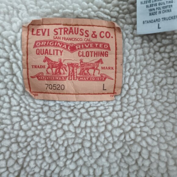 Levi's Corduroy Sherpa Lined Trucker Coat L Large - Picture 8 of 8